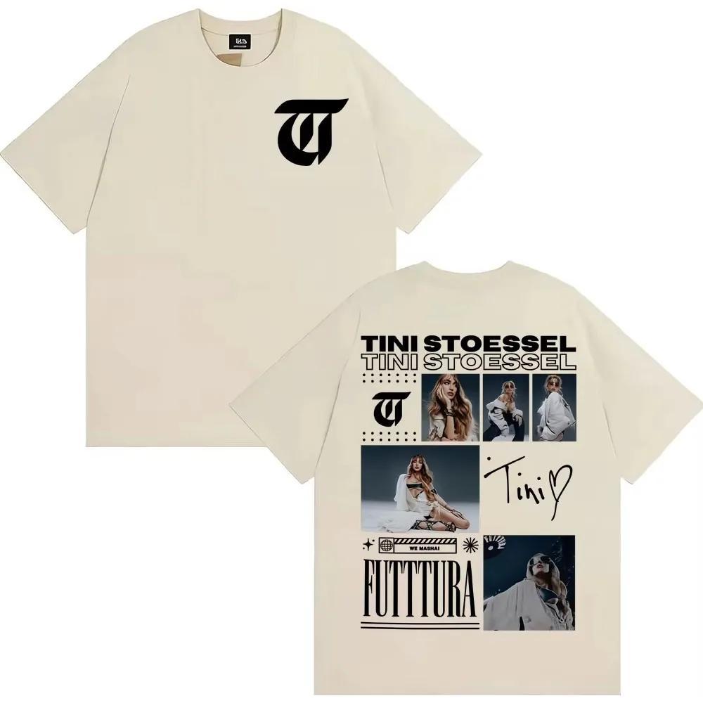 Tini Stoessel Futtura Album Tour 2026 Graphic T Shirt Men Women Clothing Fashion Aesthetic T-shirts High Quality Cotton T-shirts