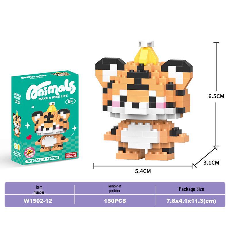 Lele Brothers Micro Building Blocks - Educational Small Animal Sets for Kids, Compatible with Lego, Boys' Toy Gifts