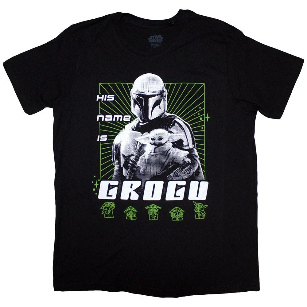 Star Wars The Mandalorian His Name Is Grogu T-Shirt Black New L