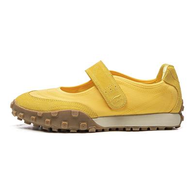 Li Ning Mary Sports Comfortable Wear-Resistant Breathable Low-Top Casual Shoes Women Sneakers Milk-Sand-Yellow AGLW064-6