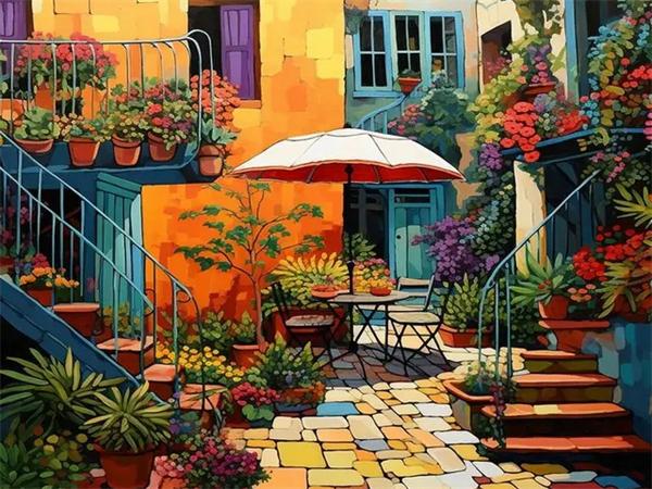 5D Diy Diamond Painting Mosaic Door House Full Square Round Embroidery Landscape Building Mosaic Home Decor