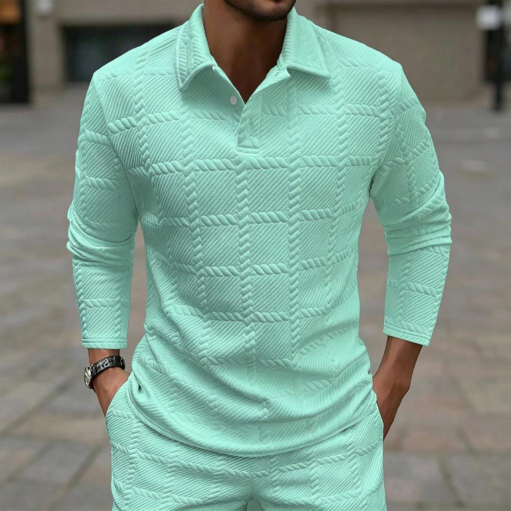 Men's Spring Fall Button Front Collared Cardigan Sweater, Slim Fit Long Sleeve Knit Top