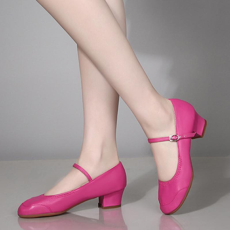 Kožené boty na latinskoamerické tance Dámské Dospělé Měkká podrážka Tango Standardní taneční boty Moderní boty