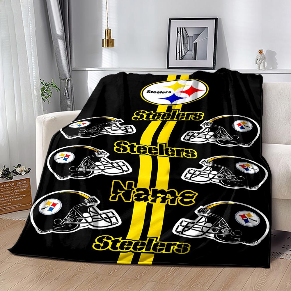 Pittsburgh Steelers Gear Blanket Soft Warm Cozy Perfect for Couch Office Chair Office Four Seasons Universal Digital Print