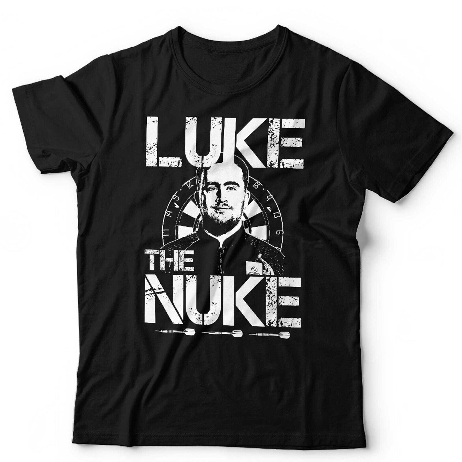 Футболка Luke The Nuke Унисекс Чемпион по дартсу Яблочко 180 Паб Спорт Винтаж Ретро S