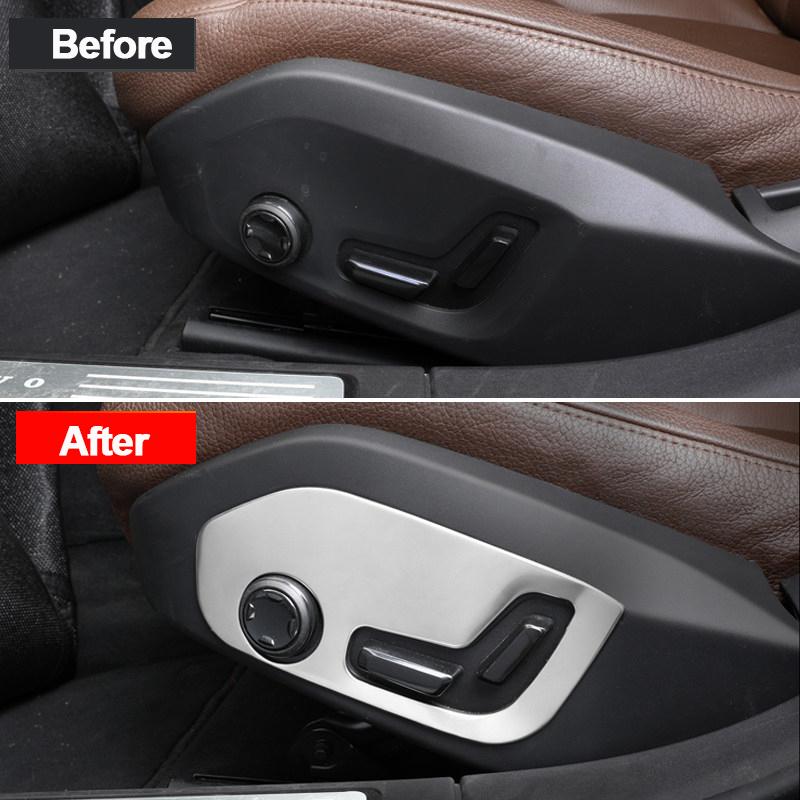 For Volvo XC60 XC90 S90 2018    ABS Car Seat Adjustment Switch Knob Panel Trim Covers Interior Moulding Accessories