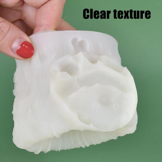 Bear Cylinder Candle Mold Cute Bear Animal Pillar Candle Silicone Mold for Soap Candle Making Resin Casting Aromatherapy Candles Wax Polymer Clay Home