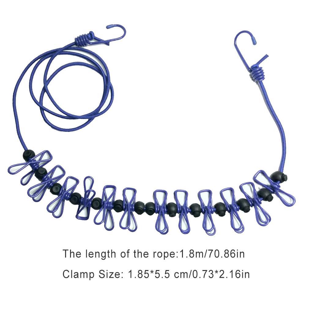 Clothes Washing Line Windproof Indoor Outdoor Stretching Laundry Clothesline with Pegs Dry Rack Tools Fixator Accessory