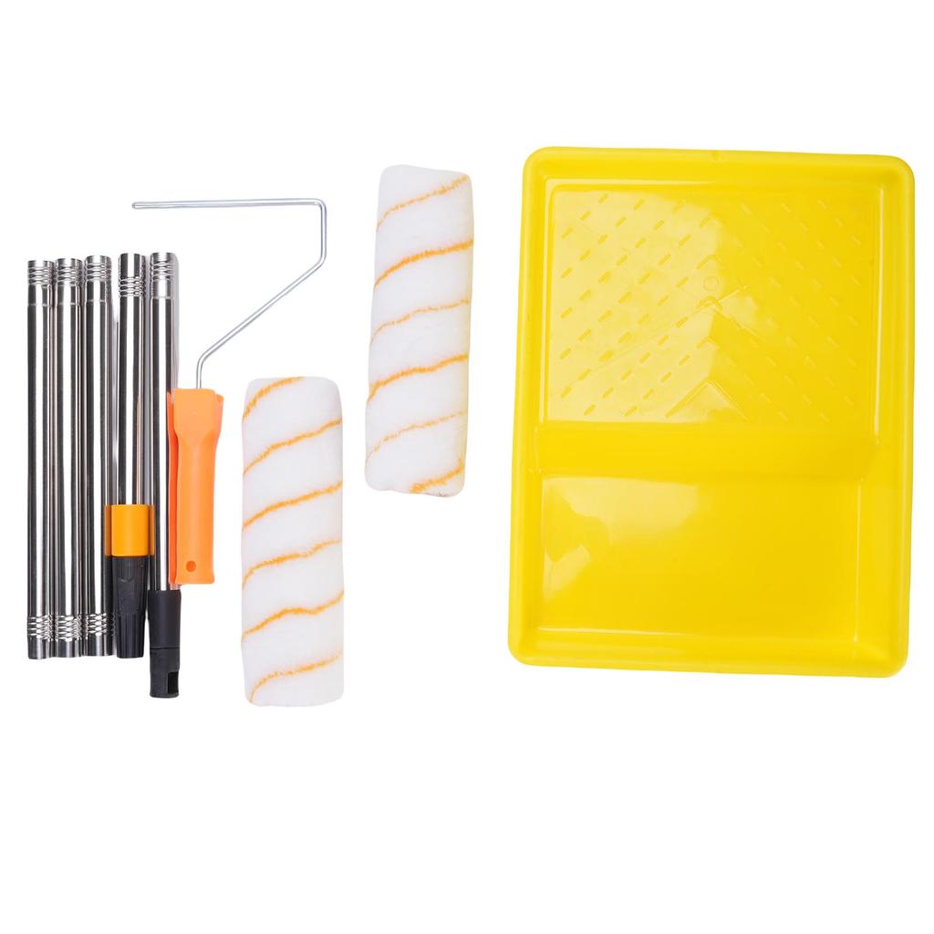 Farbroller-Set Multifunktion mit 1,2 m Edelstahl-Verlängerungs-Abnehmstielgriff für Wand Decke