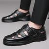 Prince Casual Genuine Leather Sandals for Men - Breathable, Non-Slip, Large Size 48, Ideal for Spring, Autumn, Summer Work.