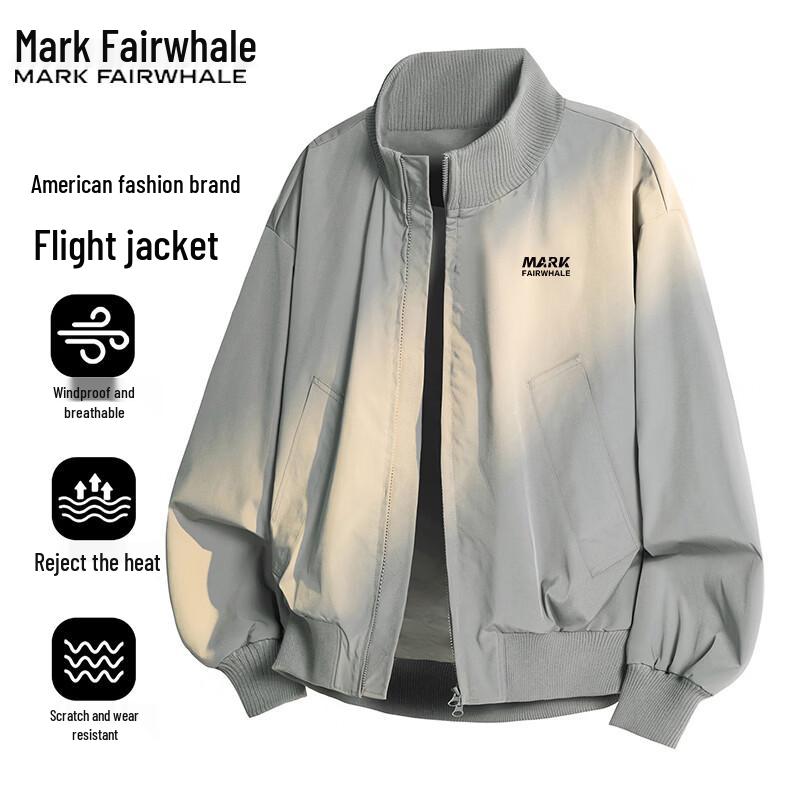 Mark Fairwhale Men's Stand Collar Casual Jacket