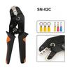 SN-02C Wire Crimping Tool Kit AWG 23-13 for Insulated Ring Spade Terminals Cable Lugs Tubular Crimper