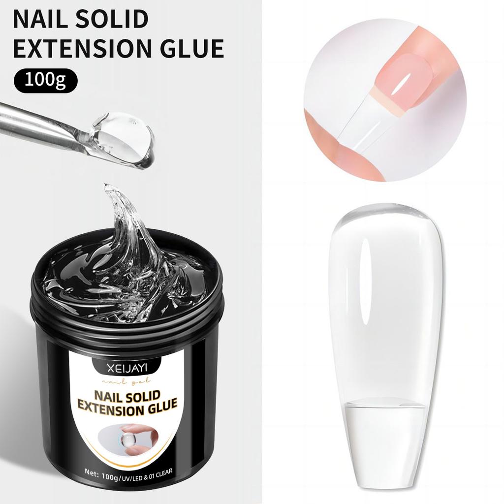 1pc 100g Transparent Soft Nail Tips Gel Polish For False Nails UV Glue Nail Extension Function Design Manicure Tools