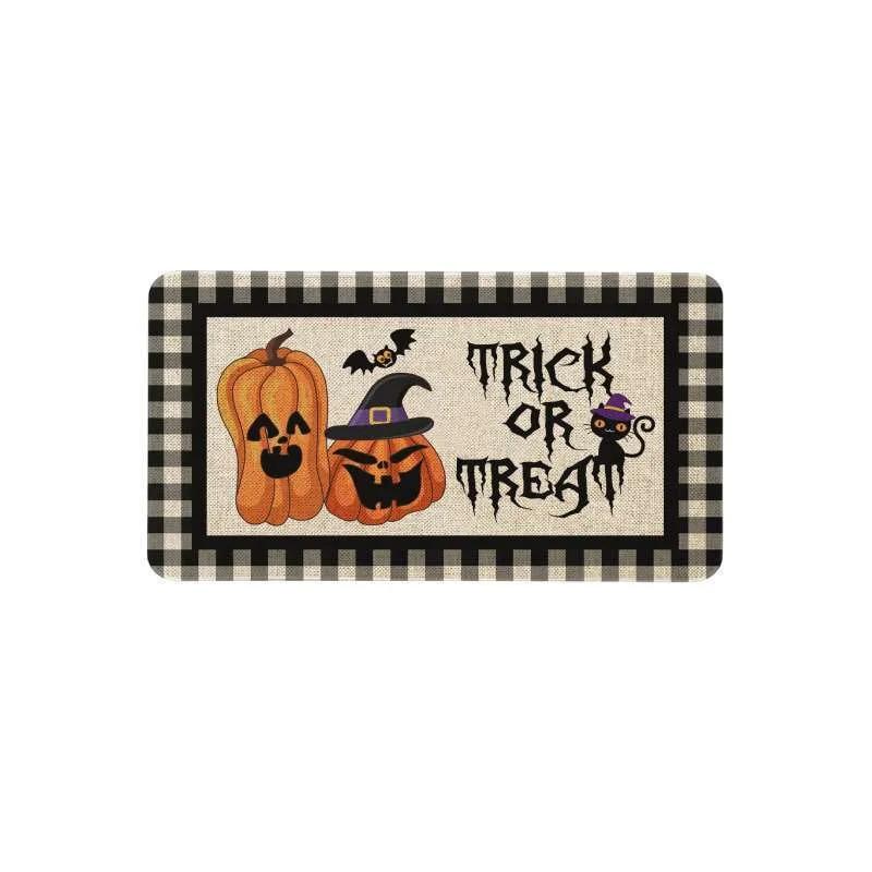 Spooky Halloween Welcome Mat 50x80cm Entrance Mat with Ghost Pumpkin Design Perfect for Bathroom Door Home Halloween Decorations