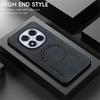 WANLONFENG YBP Series For Xiaomi Redmi Note 14 Pro 4G Magnetic Case with Tempered Glass Film PU+TPU Phone Cover Large Cutout