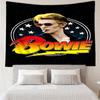David Bowie Print Tapestry, Backdrop, Easy Setup, Ideal for Bedroom, Office & Living Room, with Aesthetic Wall Hanging Decor.