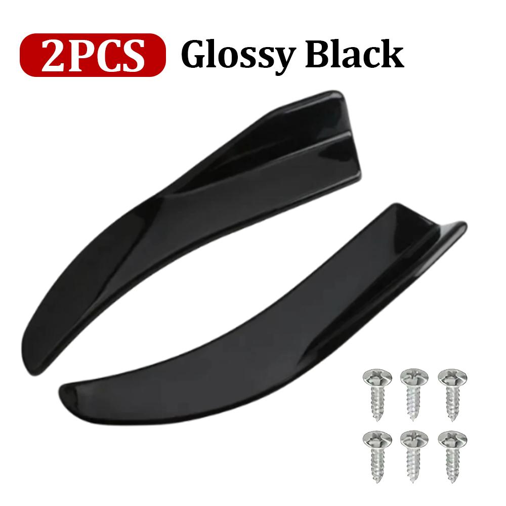 Universal Black Car Carbon Fiber Screen Car Bumper Spoiler Front Lip Anti-Collision Side Skirt Anti Collision  Accessory