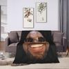 Kanye West Meme Blanket  Camping Flannel Bedding Throws For Couch Chair Sofa Bed Soft Custom Quality Bedspread Gift