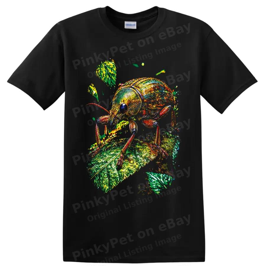Colorful Weevil T Shirt Botanical Leaf Nature Art Graphic Insect Lover Gift Tee