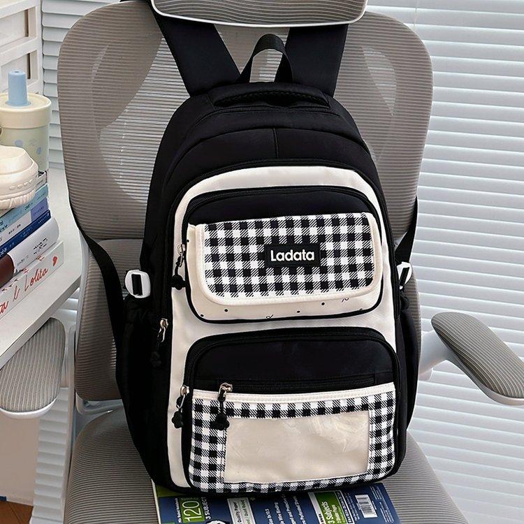 Schoolbag new schoolbag female junior high school students high value ins cute Korean dopamine primary school students large capacity backpack