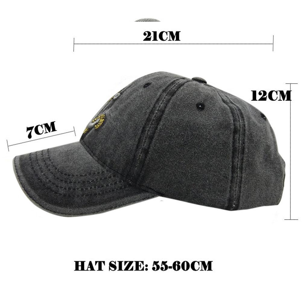 Unisex Retro Casual Baseball Cap Casquette Embroidery Anchor Sunproof Hat Outdoor Sunhat