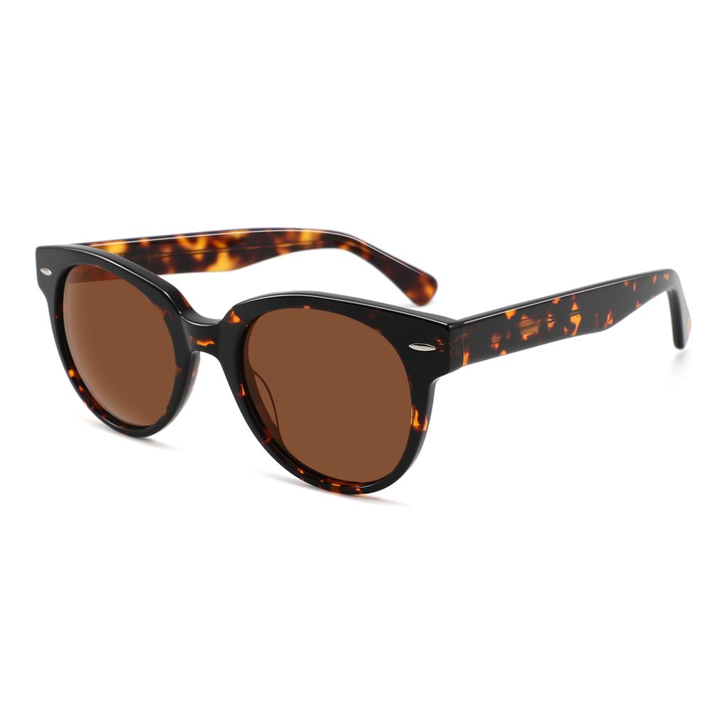 Oval frame sunglasses men's and women's large frame daily travel driving sun protection plate polarized sunglasses UV protection