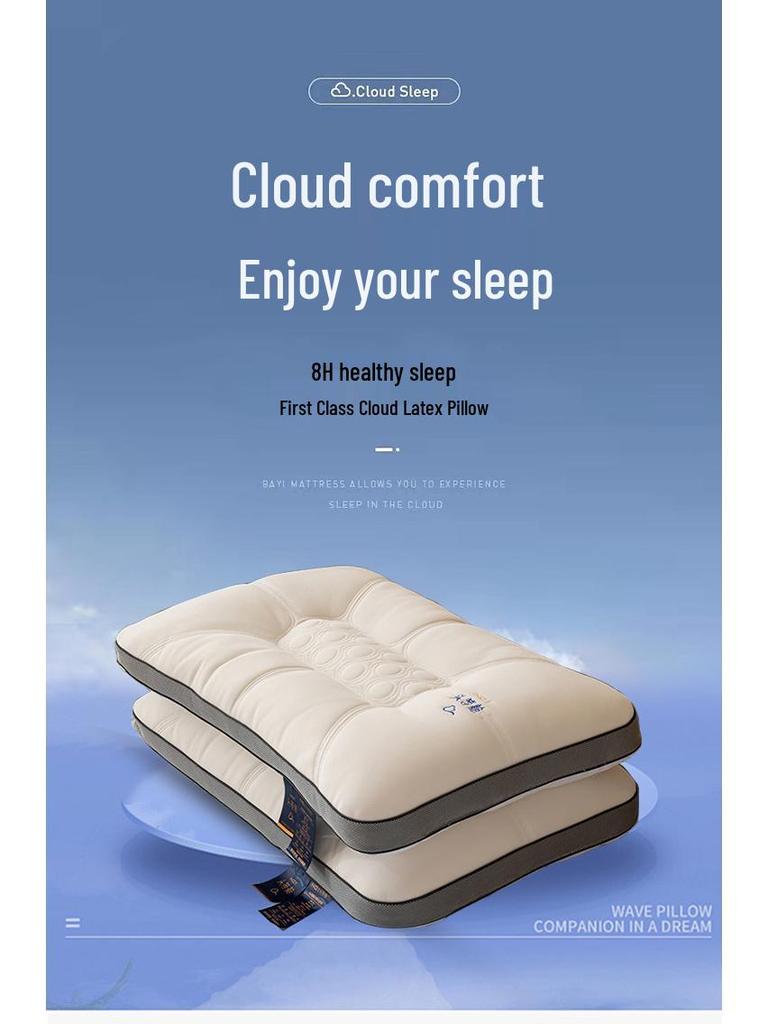 Pár polštářů z přírodního latexu a paměťové pěny - Ergonomický design pro lepší spánek