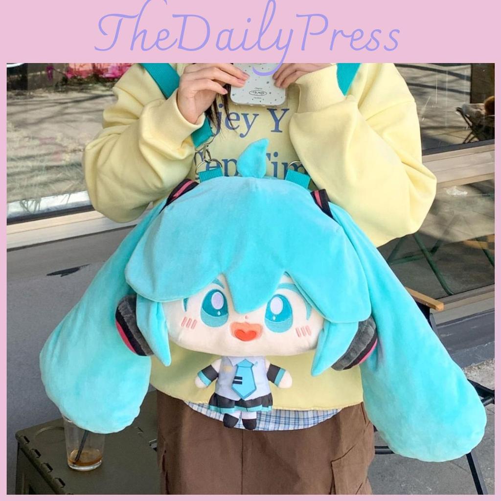 Themed Hatsune Miku Plush Backpack With Soft Filling Doll Children Gift Holiday
