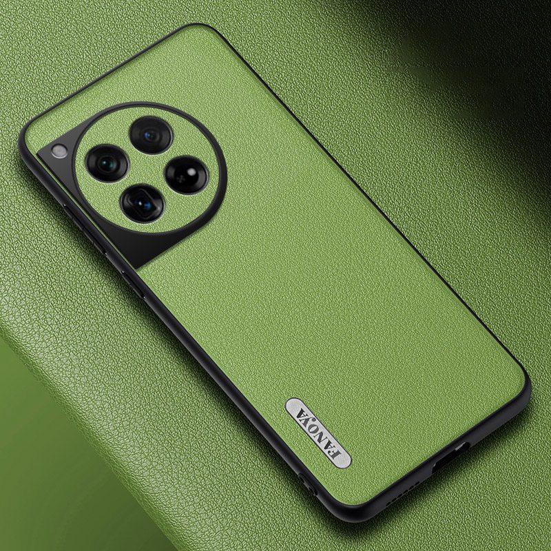 

Luxury PU Leather Case For OnePlus 12 12R 5G Back Cover Matte Silicone Shockproof Full Protection Phone Case For One Plus 12 R For OnePlus 12 синій