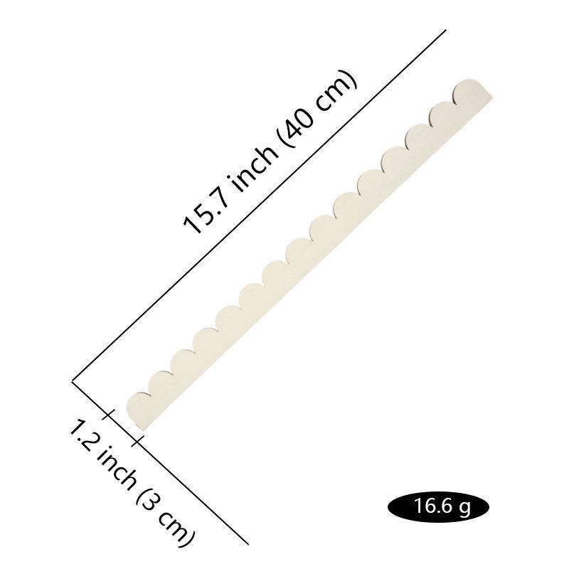 Unlackierte wellenförmige Holzleiste in Fächerform zur DIY-Wand-, Schrank-, Regal- und Türdekoration