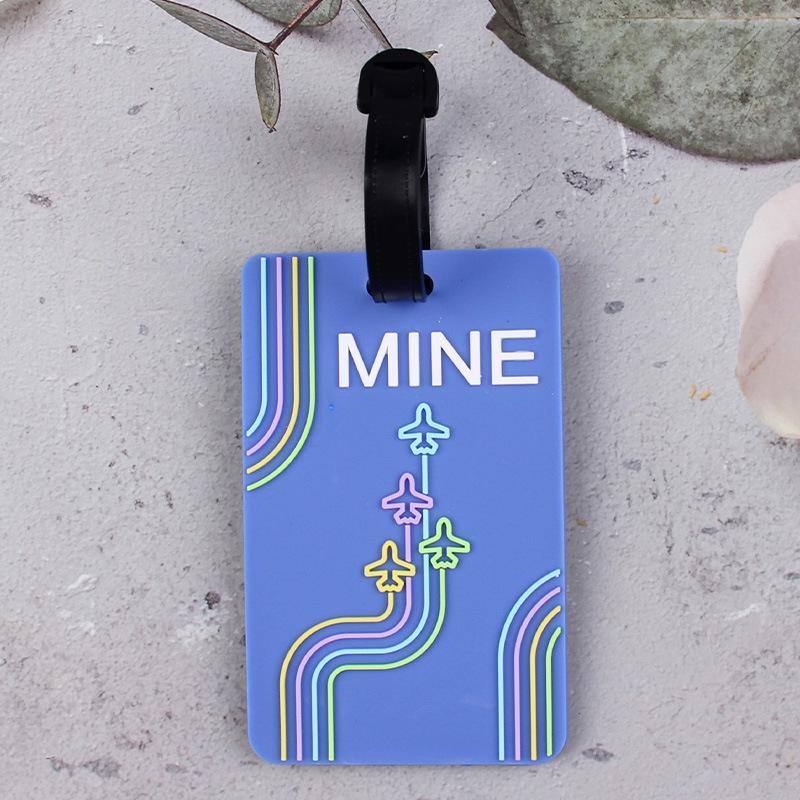 3D Airplane Luggage Tag - PVC Suitcase Identification Card Holder