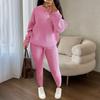 Fashion Casual Knitted Suit Trousers Suit Women's Sweater Suit Plus Size