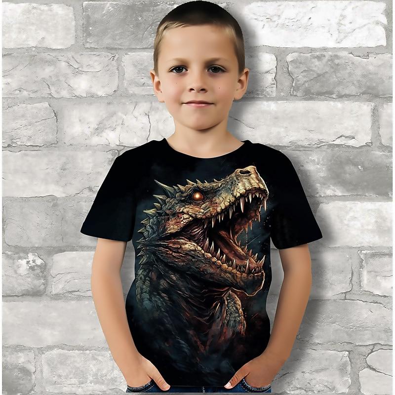 Boys 3D Graphic Animal Dinosaur T shirt Tee Short Sleeve 3D Print Summer Spring Active Sports 110cm