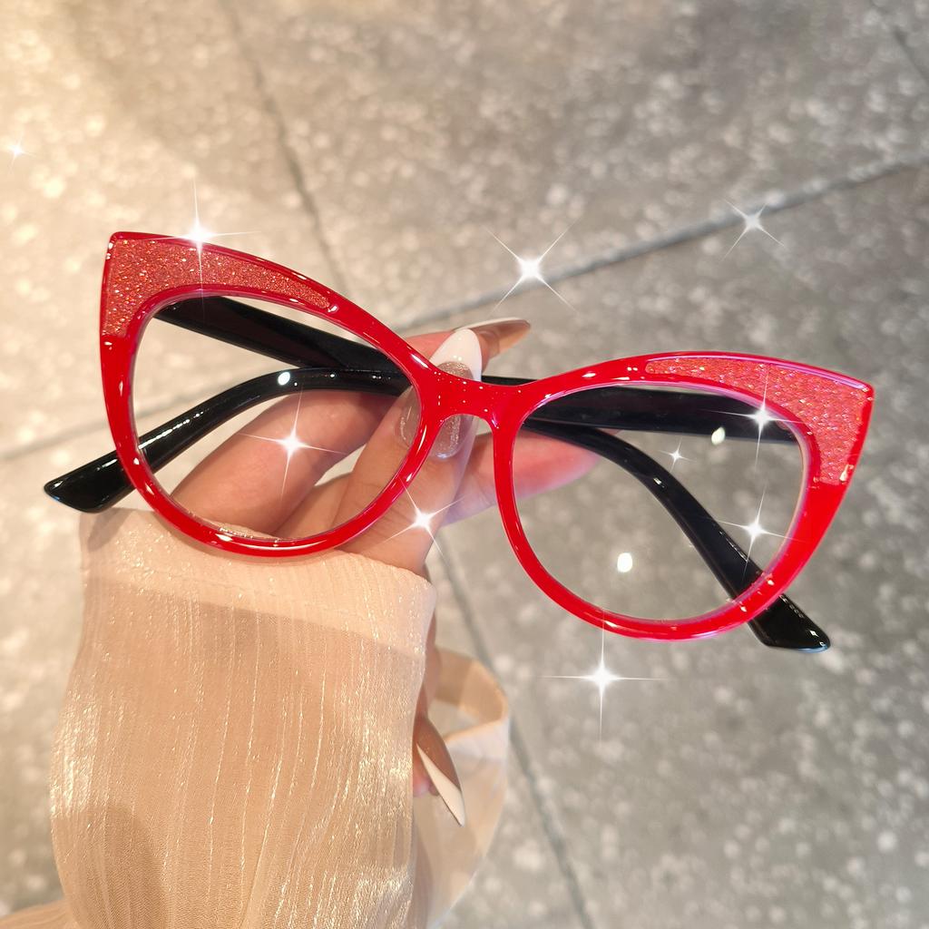 Trendy Cat Eye Glasses Frame, Suitable for Office, Web, Mobile Phone, TV Use, Perfect Gifts for Everyday Stylish Accessories