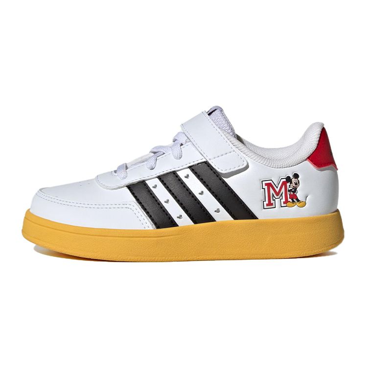 Adidas Disney X  Neo Breaknet Comfortable Versatile Non-Slip Low-Top Kids Skate Shoes Kids Sneakers White Black IG7163