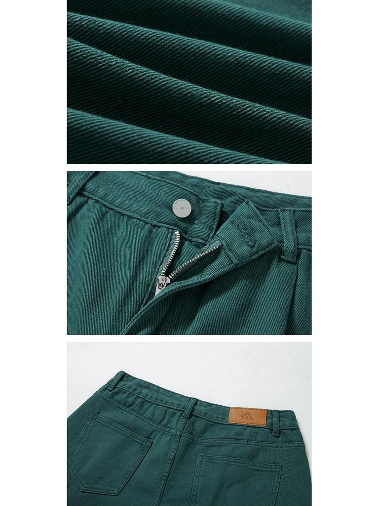 MYQ Retro Prané Pánské Džínové Šortky - Volné Ležérní Letní Středně Dlouhé Korejský Styl Trendy Pětiprvkové Kalhoty
