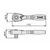 TONE Short Ratchet Handle (Hold Type) RH3HS, 9.5mm (3/8") Drive
