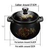 Yalusen Black Red Flower Double-Ear Clay Pot