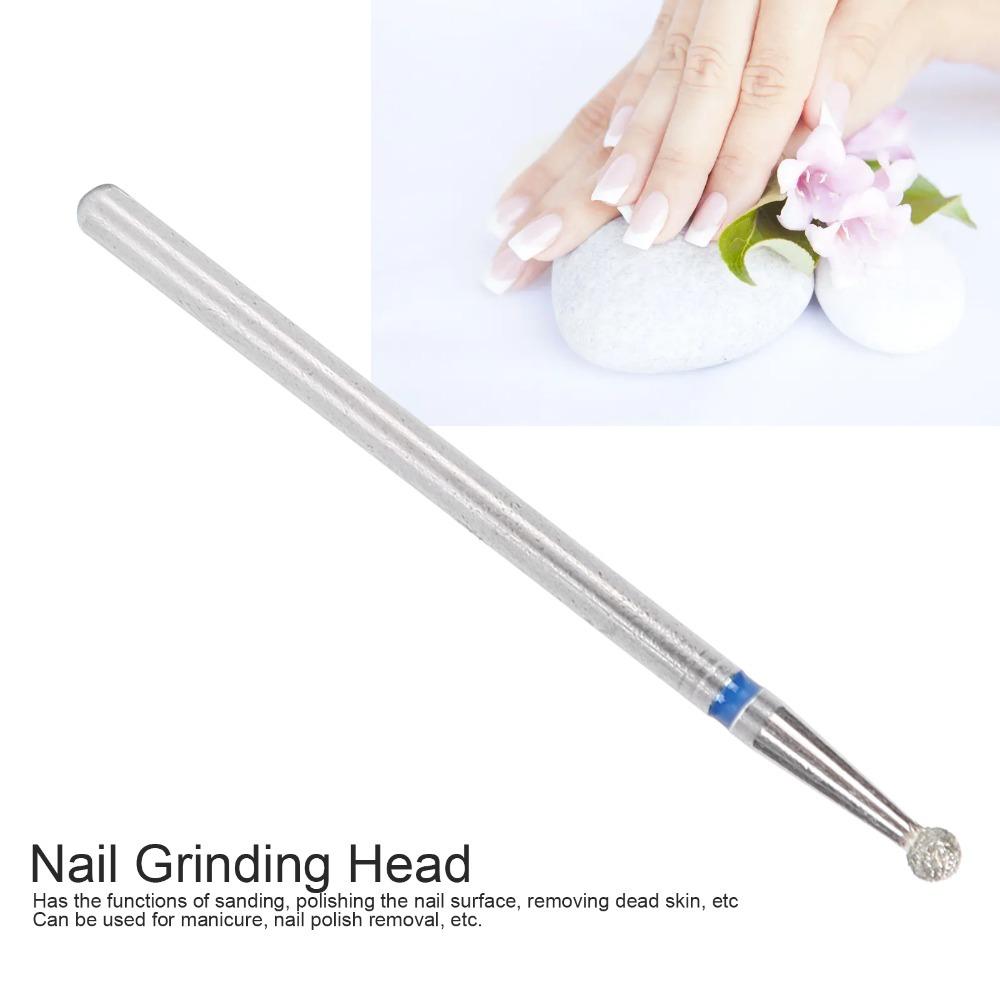 50pcs Diamond Texture Spherical Nail Drill Bits Ball Head Cuticle Clean Drill Bits  Acrylic Nails