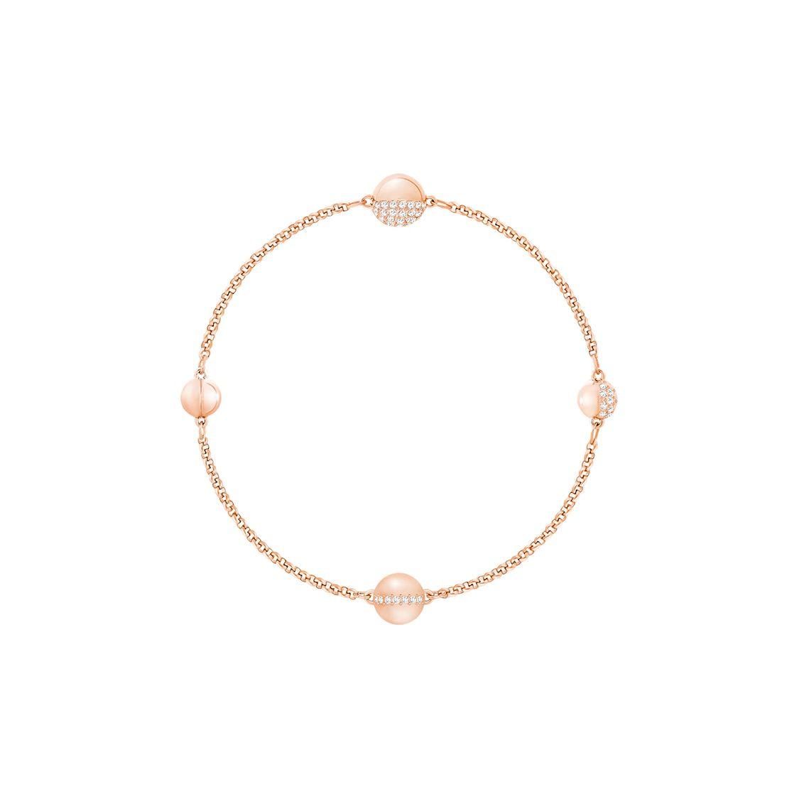 

Swarovski Remi Half-Sphere Fashion Invisible Magnetic Clasp Bracelet Unisex bracelets Rose-Gold 5373212 Box (Random Color),L