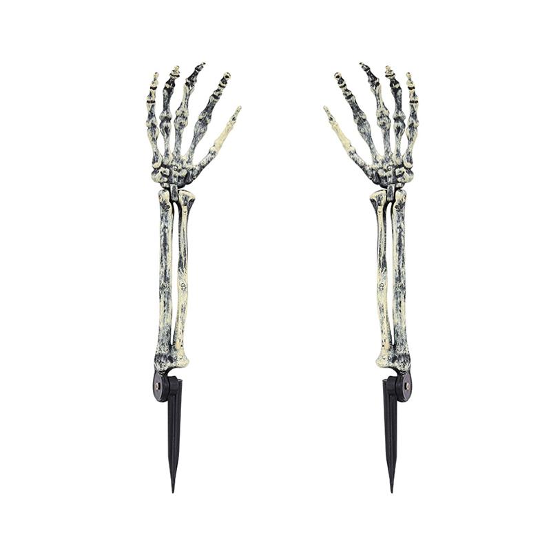 WTEMPO Halloween Skeleton Stakes Zombie Ghost Arm Stake Severed Plastic Skeleton Hands Yard Signs for Lawn Stakes Garden Halloween Props Decoration