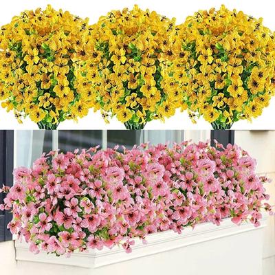 Outdoor Artificial Flowers And Green Plants 7-head Violet Arrangement Shooting Guide