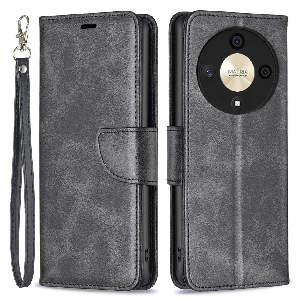 For Honor X9b 5G/Magic6 Lite 5G Case Solid Color Leather Wallet Phone Cover
