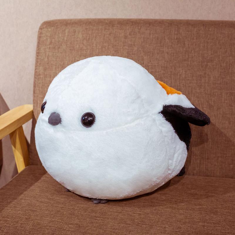 

Simulated little sparrow doll plush toy tit bird doll throw pillow children soothing rag doll birthday gift 30*25cm（0.3kg） белый