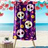 Buntes Zucker Schädel Muster Strandtuch Strandtuch schnelltrocknend für Reise Outdoor Sport Joggen Strand und Schwimmen