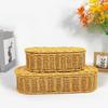 Plastic Imitation Rattan Storage Basket Large Capacity Sundries Storage Box  Kitchen