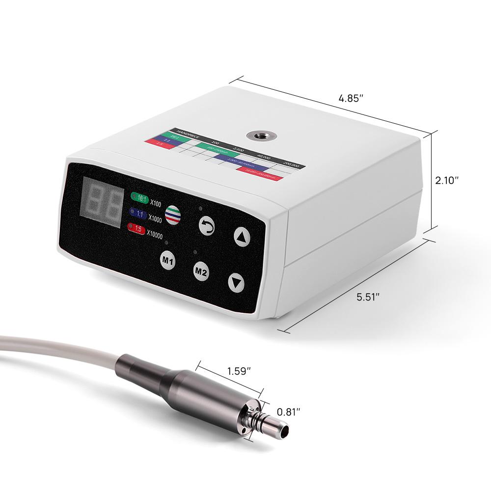 Micromotor electric LED fără perii dentare cu 1:5 Fibră optică inel roșu contraunghi potrivit pentru instrumentul de echipament cu micromotoare dentist