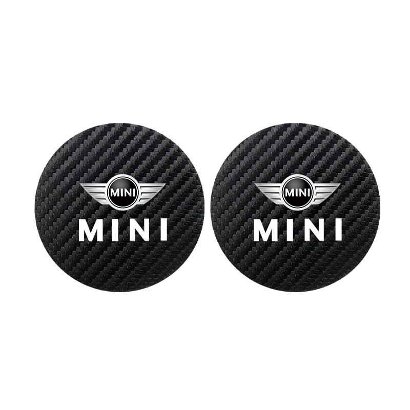 2Pcs Car Emblem Cup Groove Pad Anti Fouling Pad For MINI Cooper JCW Countryman Clubman Cabrio Paceman Coupe Roadster Clubvan
