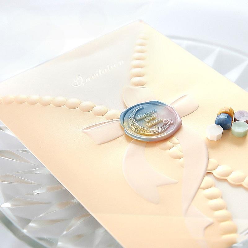 200 Pcs Wax Print Beads Wax Seal for Stamps Wax Lacquer for Seals Retro Sealing Gold Wedding Birthday Lacre for Card Making