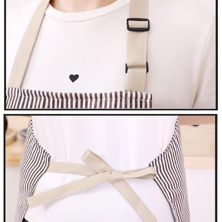 Cotton Linen Striped Halter Apron for Kitchen, Restaurant & Salon.